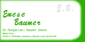 emese baumer business card